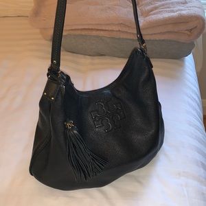 TORY BURCH Thea Pebbled Leather Hobo